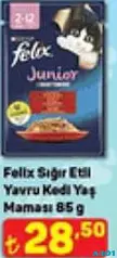FELİX SIĞIR ETLİ YAVRU KEDİ YAŞ MAMASI 85 G